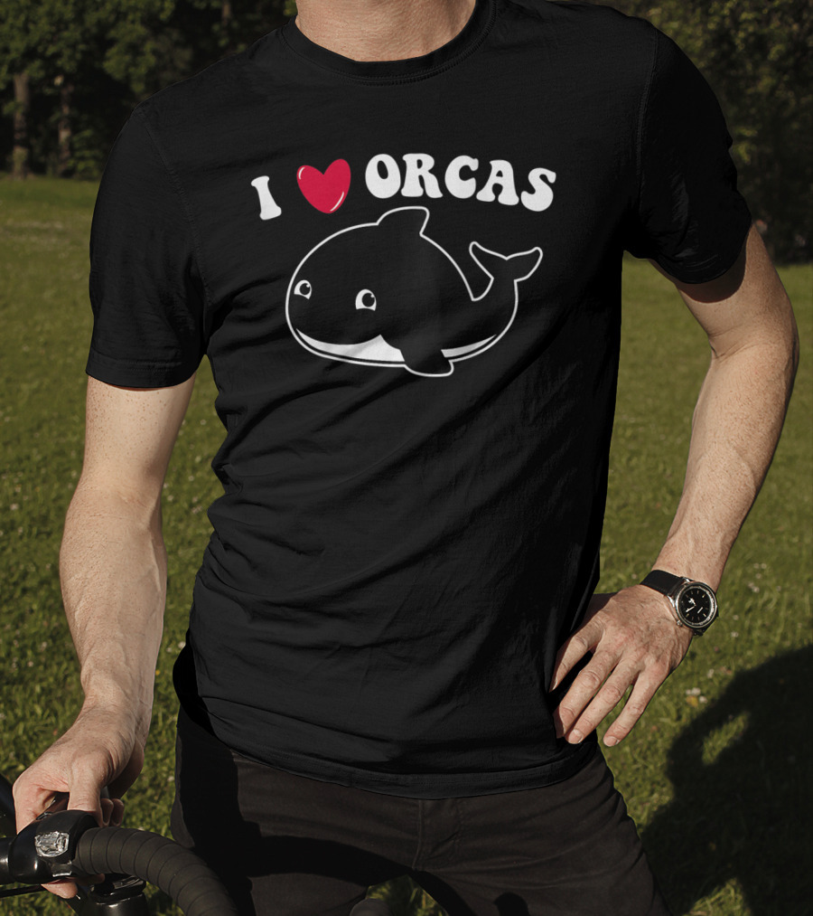 I Love Orcas Heart Cute Baby Killer Whale T-Shirt