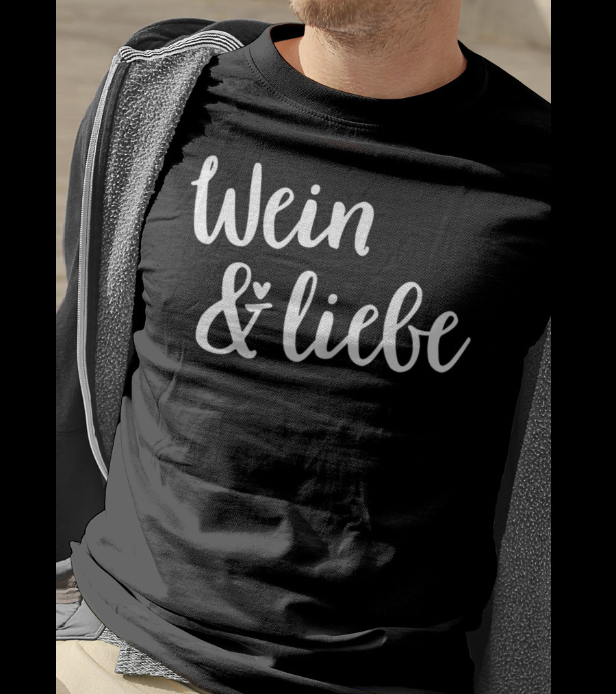 Wein And Liebe Heart T-Shirt