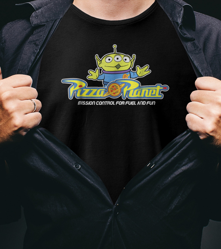 Pizza Planet Alien Mission Control For Fuel And Fun Disney Pixar Toy Story T-Shirt