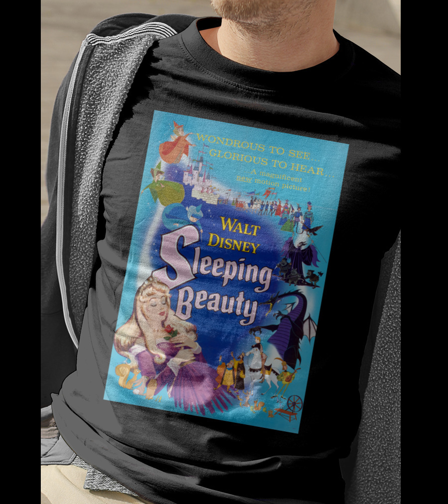 Walt Disney Sleeping Beauty Wondrous To See Glorious To Hear Motion Picture T-Shirt
