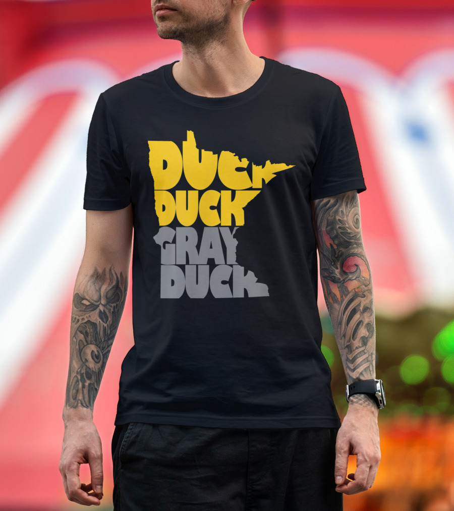 Duck Duck Gray Duck Minnesota Map T-Shirt