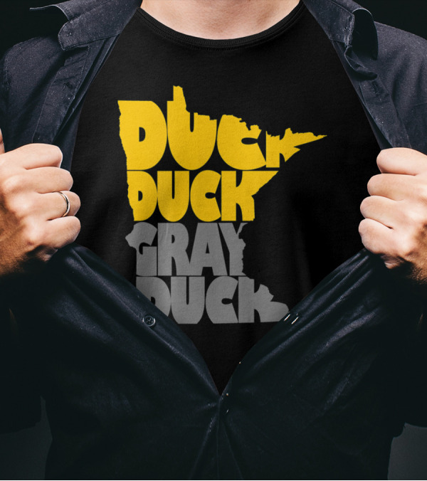 Duck Duck Gray Duck Minnesota Map T-Shirt