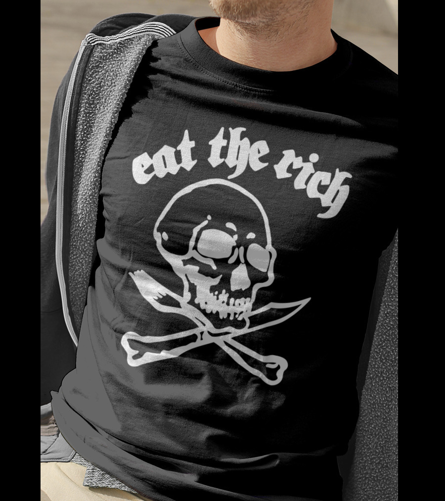 Eat The Rich Skull Crossbones Classic Rock T-Shirt