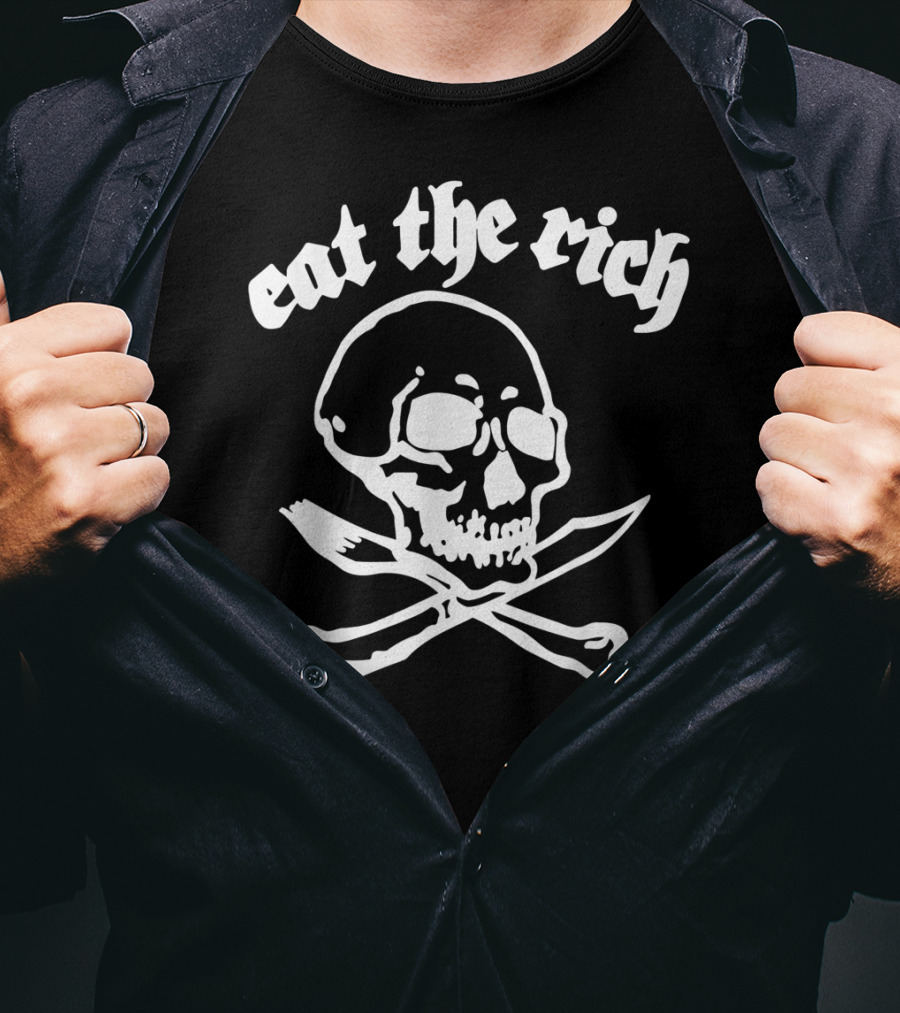 Eat The Rich Skull Crossbones Classic Rock T-Shirt