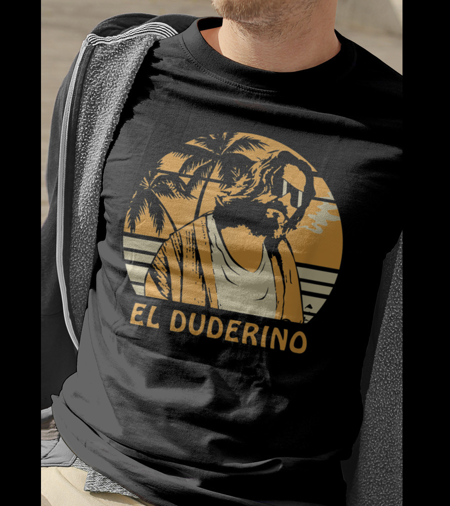 El Duderino Classic Vintage Movie Tropical Sunset Palm Trees T-Shirt