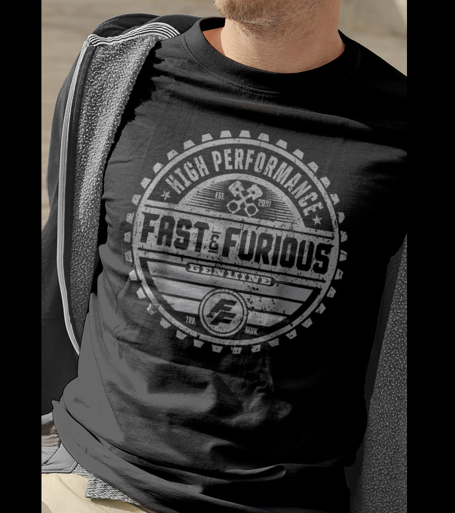 High Performance Fast Furious Genuine Est. 2001 Classic Garage T-Shirt