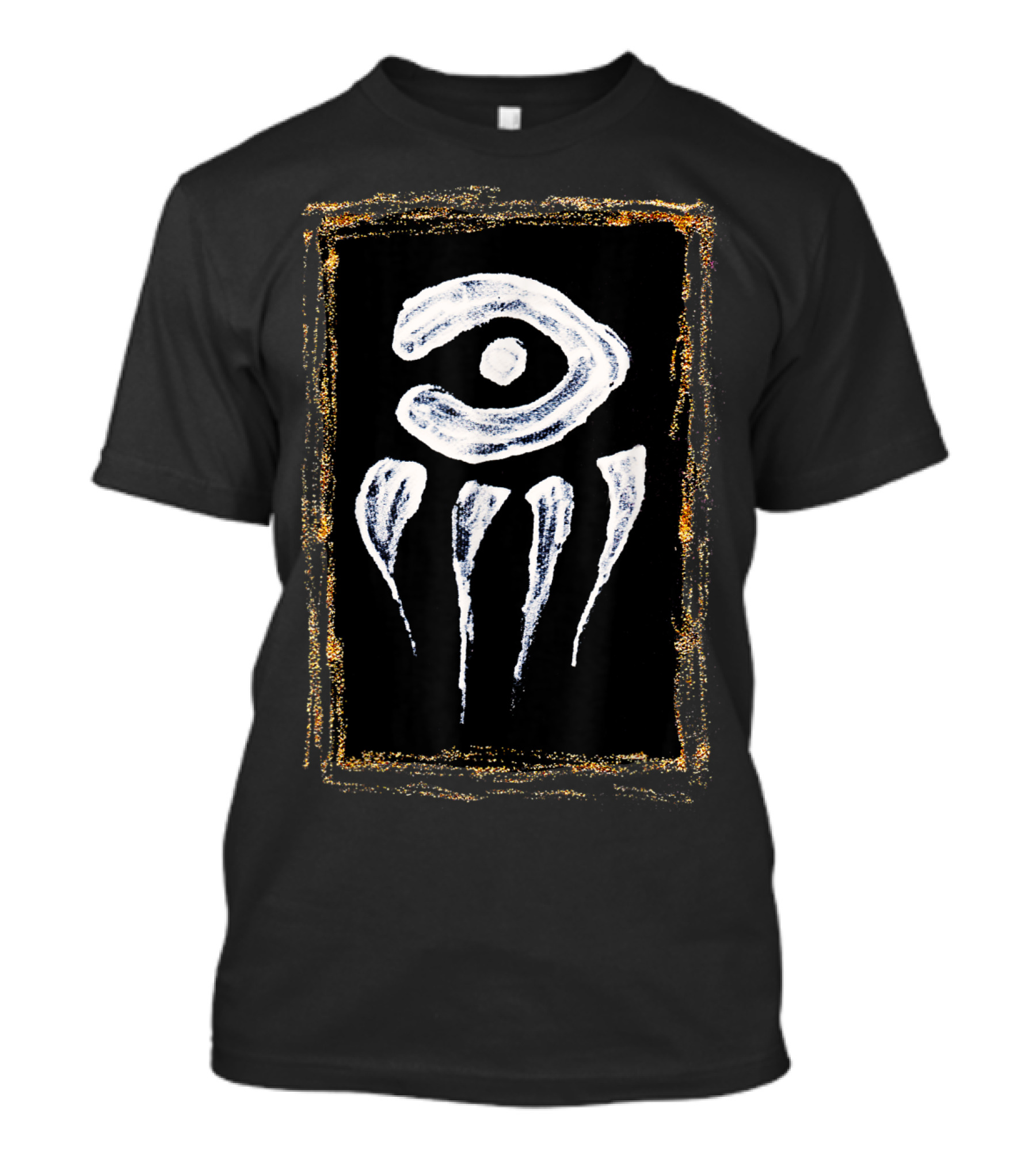 Faux Glitter Patch Classicfit Abstract Eye Symbol By Kimberly T-Shirt