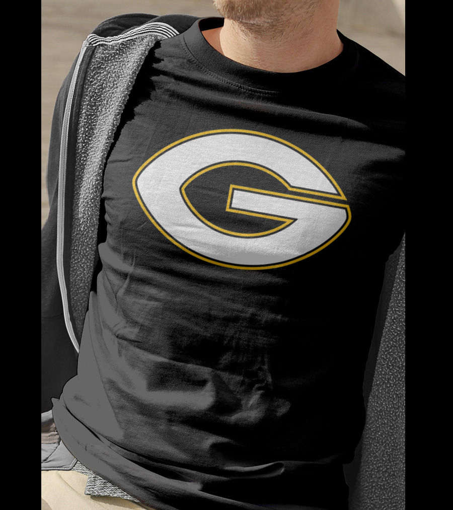 Green Bay Packers Football Shape Letter G T-Shirt