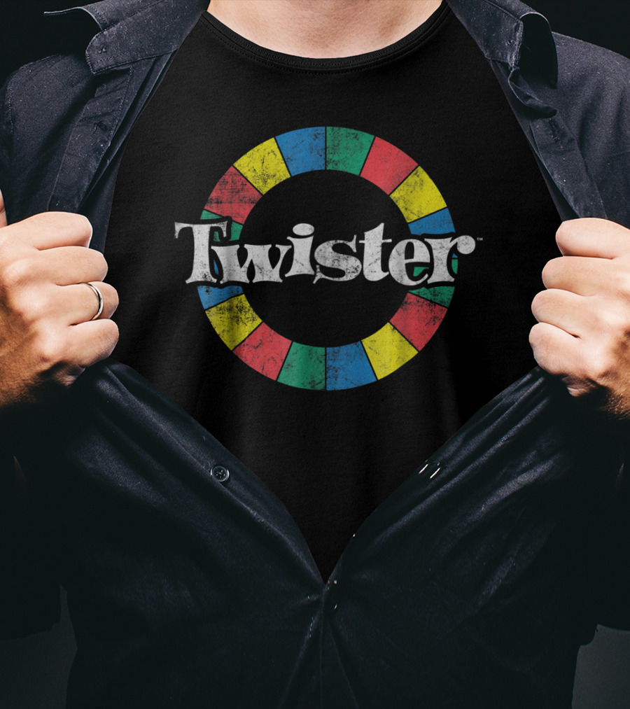 Twister Game Hasbro Colorful Circle T-Shirt