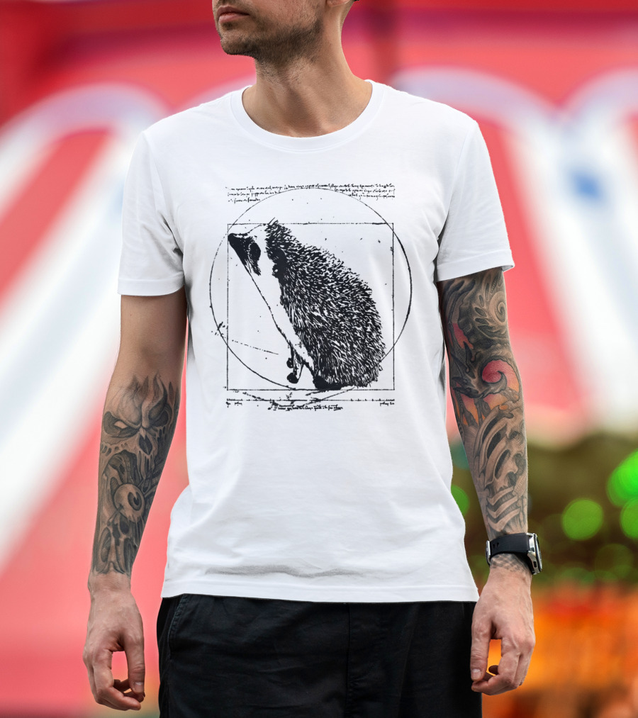 Vitruvian Hedgehog Vintage T-Shirt