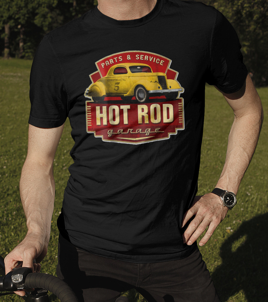 Hot Rod Garage Parts And Service Vintage Car T-Shirt