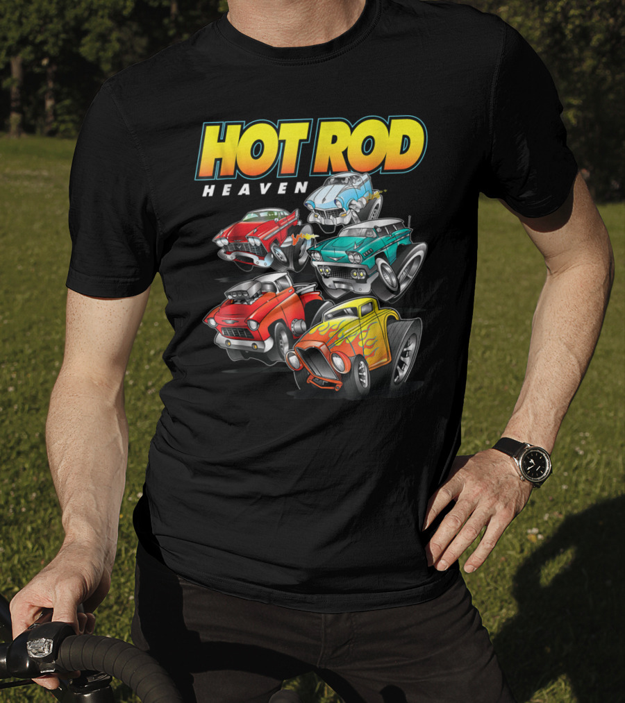 Hot Rod Heaven Classic And Antique Cars Vintage Style Collection T-Shirt