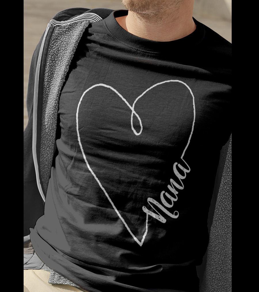 Nana Heart Outline T-Shirt
