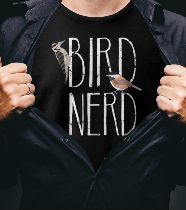 Bird Nerd Featuring Birds For Birding Enthusiasts And Twitchers T-Shirt