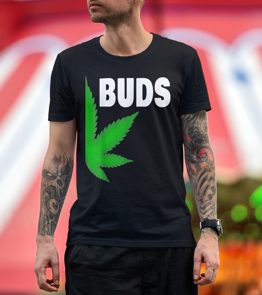 Couple Matching Best Buds Marijuana Leaf BFF T-Shirt