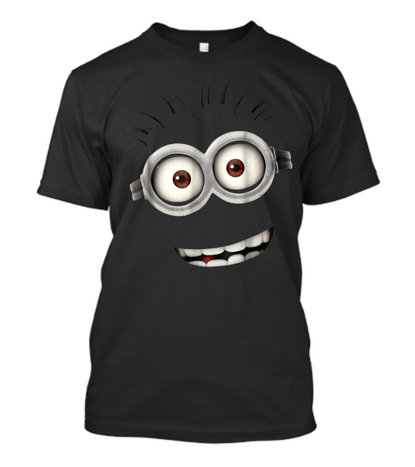 Despicable Me Minions Bob Grinning Face With Goggles And Hair Strands T-Shirt
