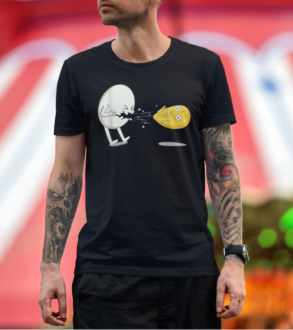 Premium T-Shirt: Funny Egg Yolk Sneeze Chick Chicken Men T-Shirt Funny Egg Yolk Sneeze Chick Chicken Men T-Shirt