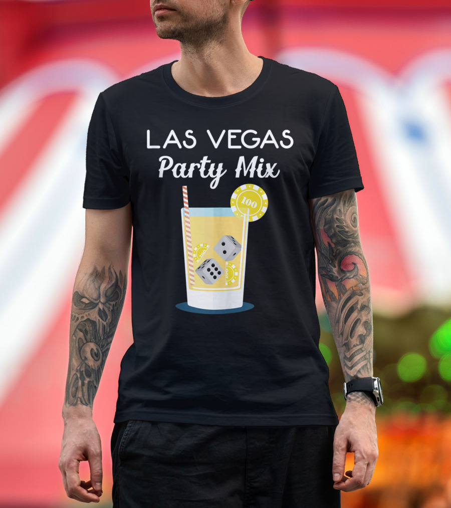 Las Vegas Party Mix Funny Drinking Dice Gambling T-Shirt