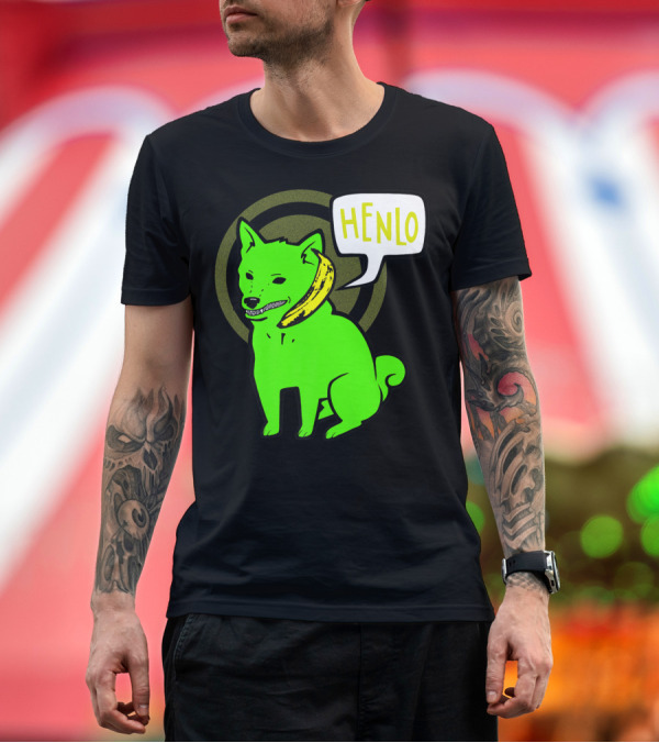 Premium T-Shirt: Henlo Bananaboi Dog T-Shirt Henlo Bananaboi Dog T-Shirt
