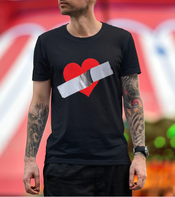 Premium T-Shirt: Duct Tape Heart Concept Inspired by Banana Art Banding T-Shirt Duct Tape Heart Concept Inspired by Banana Art Banding T-Shirt