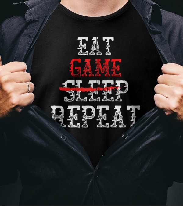 EAT GAME NO SLEEP REPEAT EXTENDED GAMING T-Shirt
