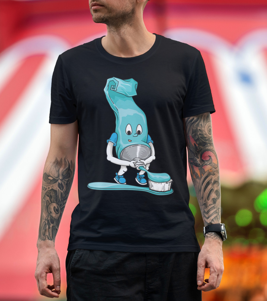 Funny Toothpaste Character for Cool Dental Hygienists T-Shirt