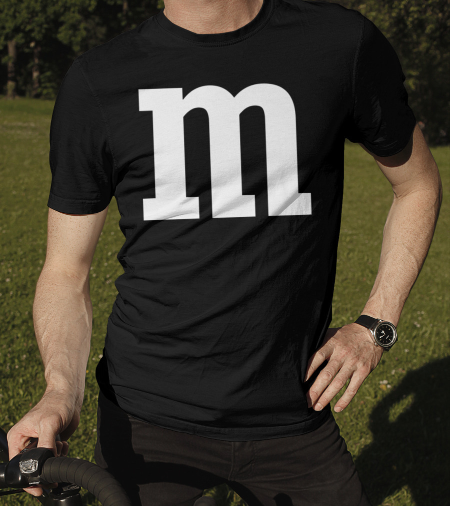 Lower Case Alphabet M Bold Typography T-Shirt