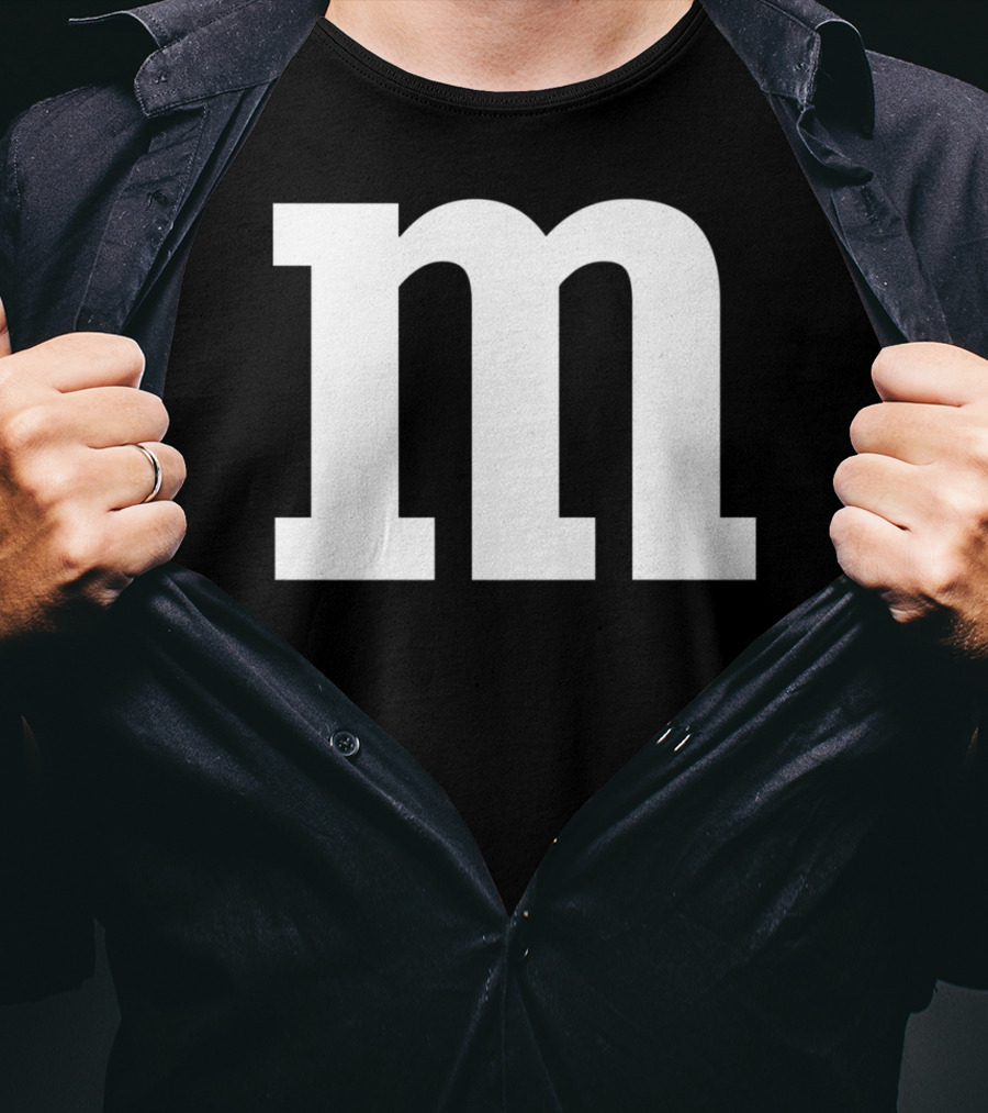 Lower Case Alphabet M Bold Typography T-Shirt