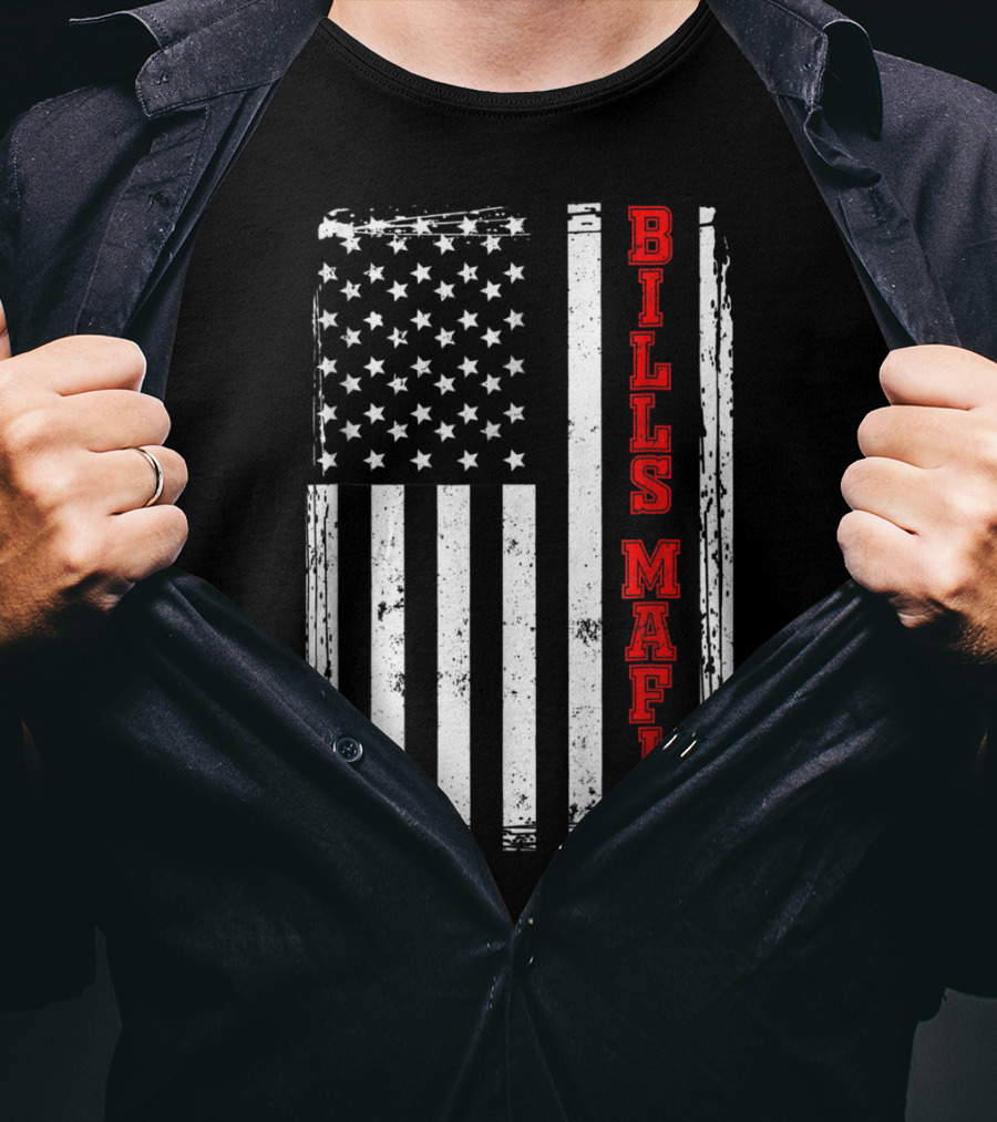 Bills Mafia USA Flag Buffalo T-Shirt