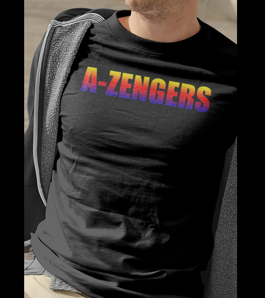 A-Zengers Marvel Parody Avengers Text T-Shirt