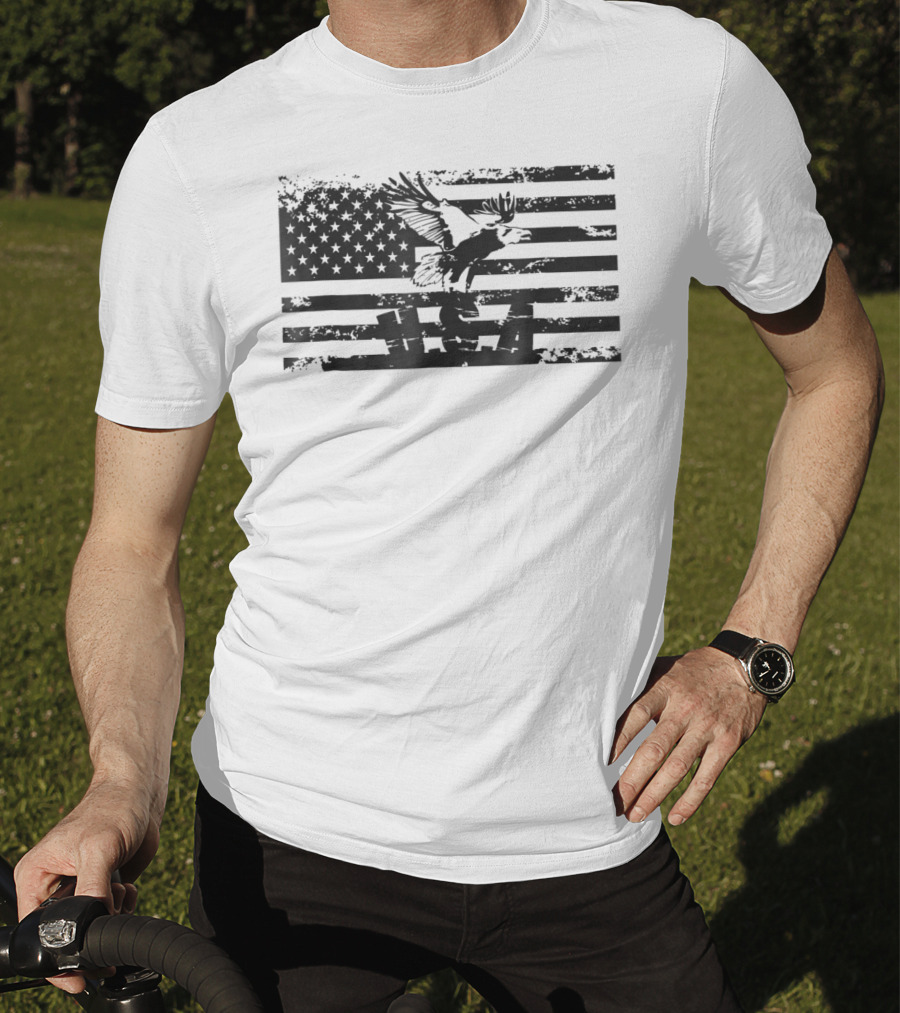 American Flag Eagle USA Patriot Military T-Shirt