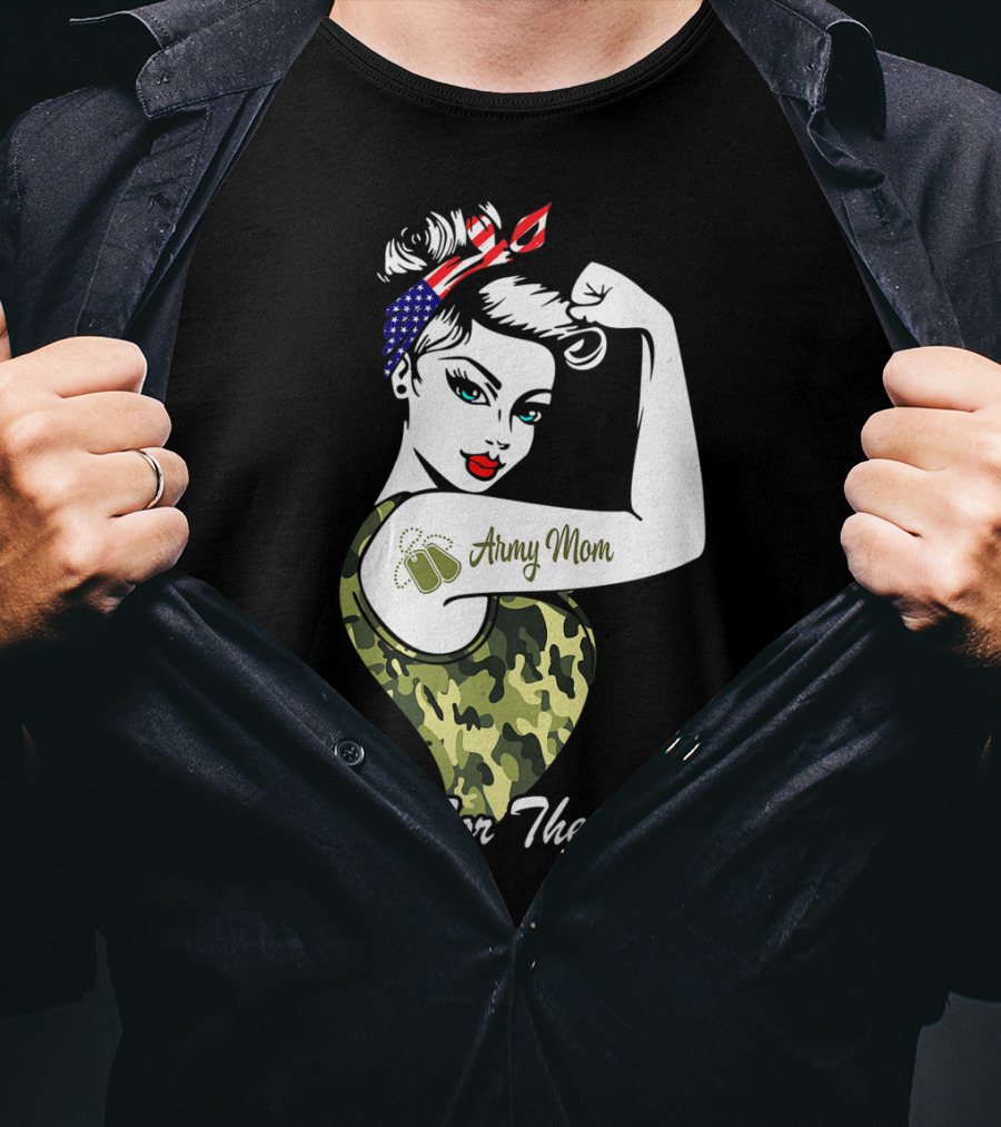 Army Mom Strong American Flag Camo Not For The Weak T-Shirt