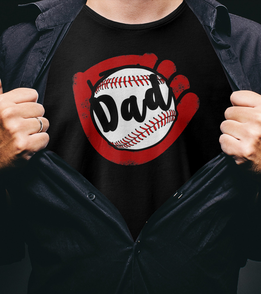 Dad Baseball Softball Glove T-Shirt