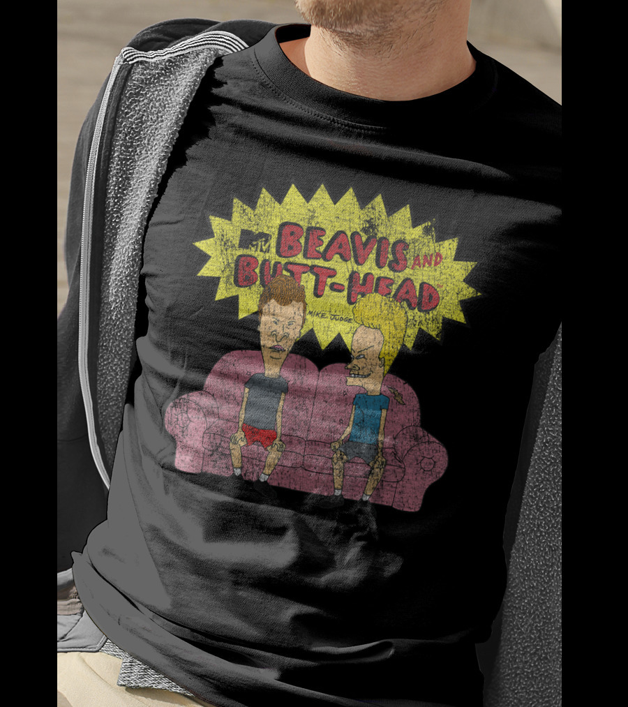 MTV Beavis And Butt-Head Mike Judge Distressed Couch T-Shirt