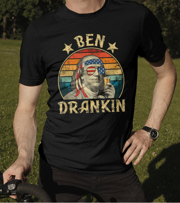 Ben Drankin Retro American 4th Of July T-Shirt