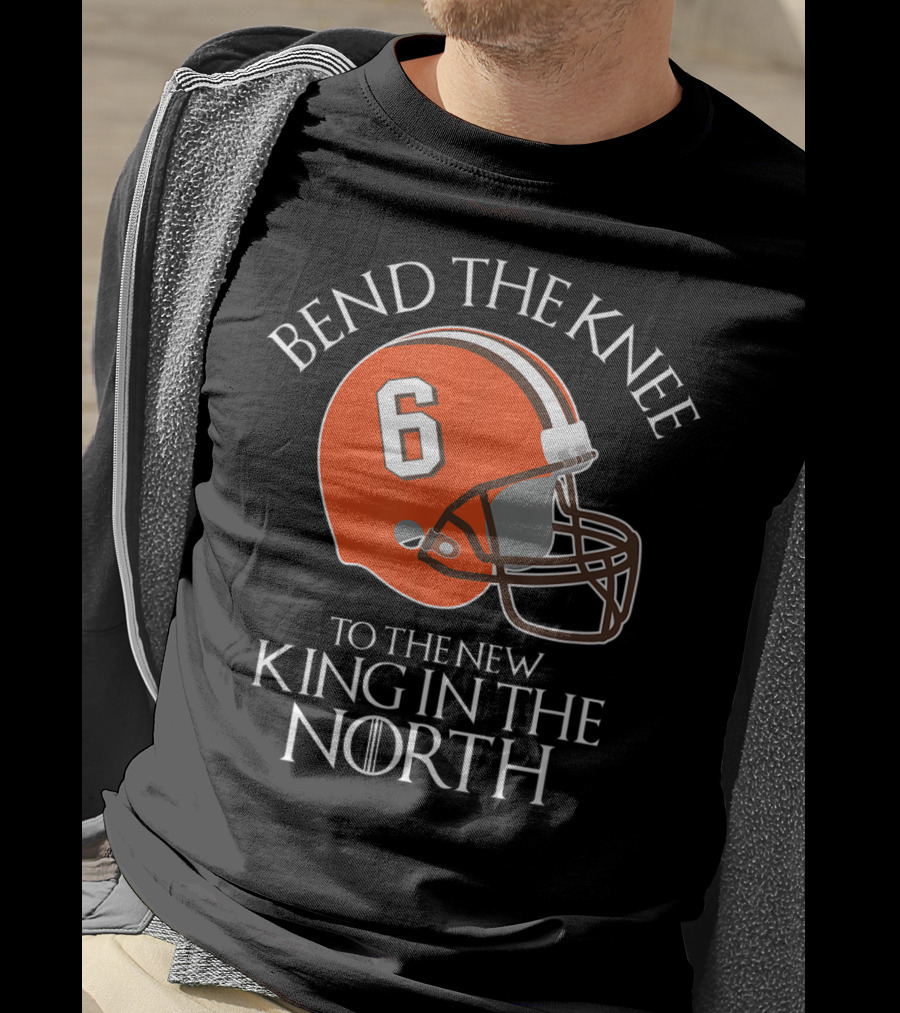 Bend The Knee 6 King In The North Football Helmet T-Shirt