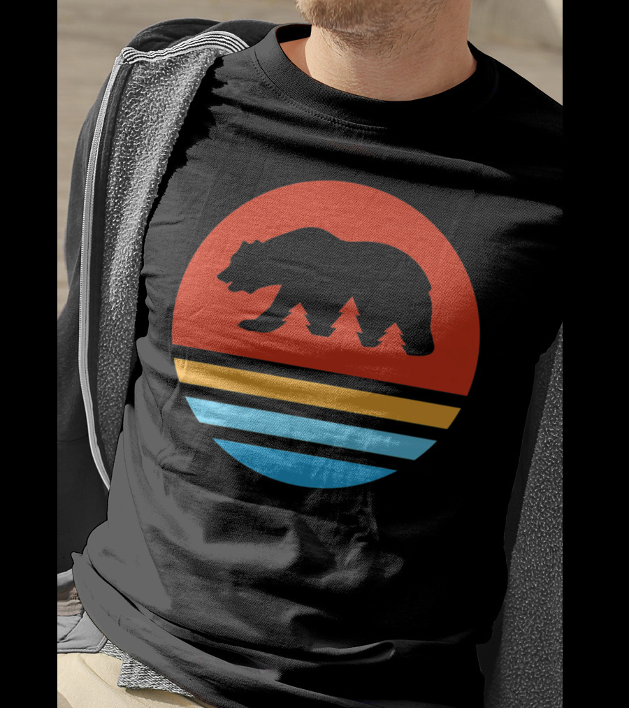California Bear Sunset Stripes T-Shirt