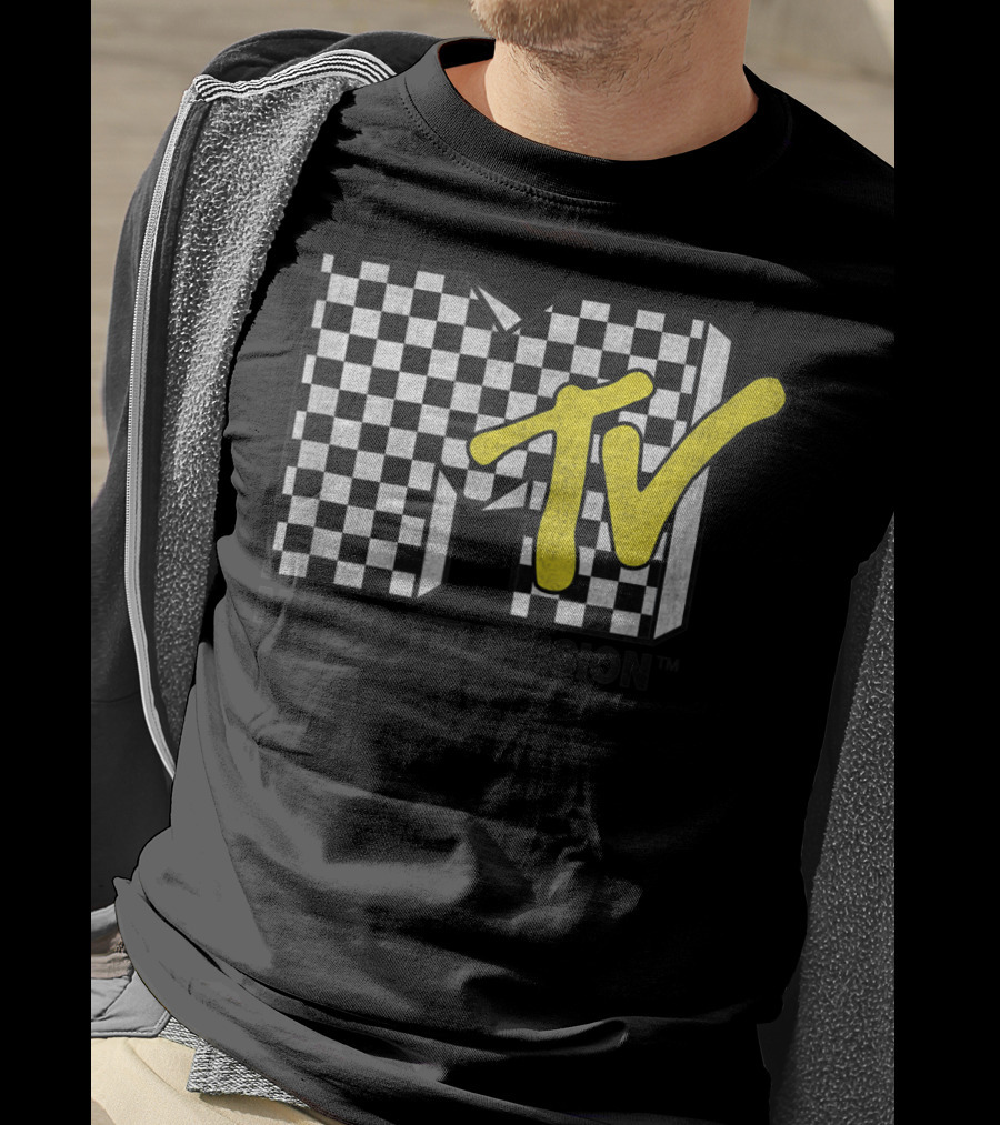 Checkered MTV Music Television Checkerboard T-Shirt