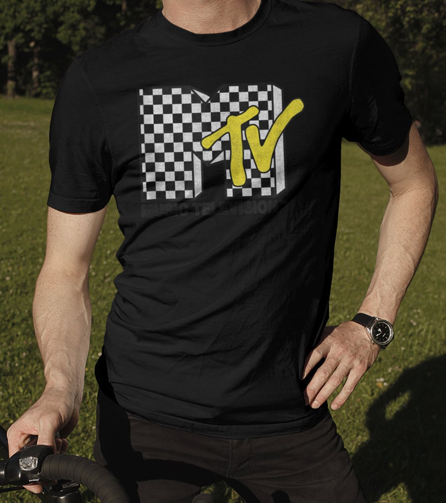 Checkered MTV Music Television Checkerboard T-Shirt