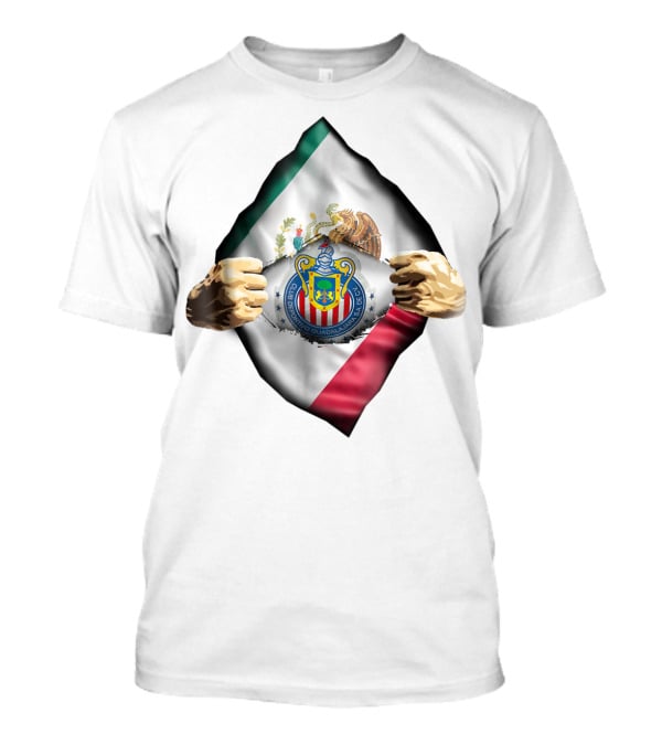 Chivas Guadalajara Heartbeat Love Mexican Flag Funny Fan T-Shirt