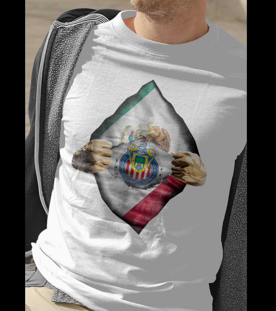 Chivas Guadalajara Heartbeat Love Mexican Flag Funny Fan T-Shirt