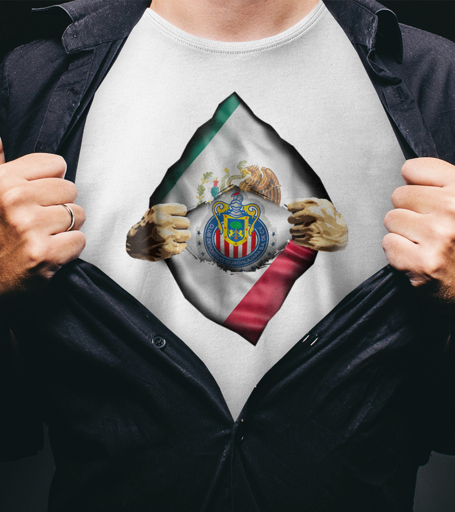 Chivas Guadalajara Heartbeat Love Mexican Flag Funny Fan T-Shirt
