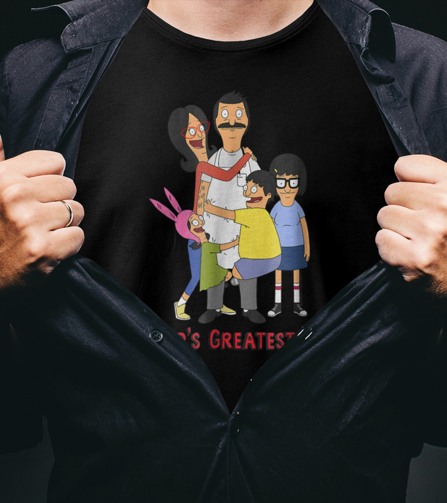 Bob's Burgers World's Greatest Dad Family Hug T-Shirt