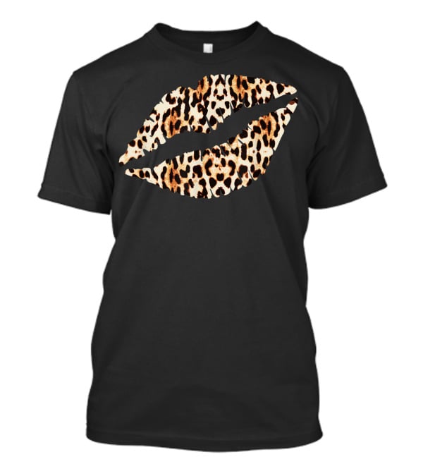 Cool Leopard Cheetah Lips Kiss Me T-Shirt