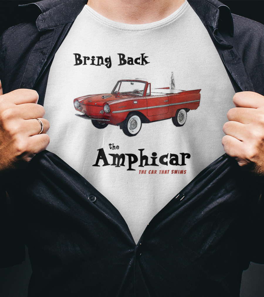 Bring Back The Amphicar The Car That Swims Red Vintage Convertible T-Shirt