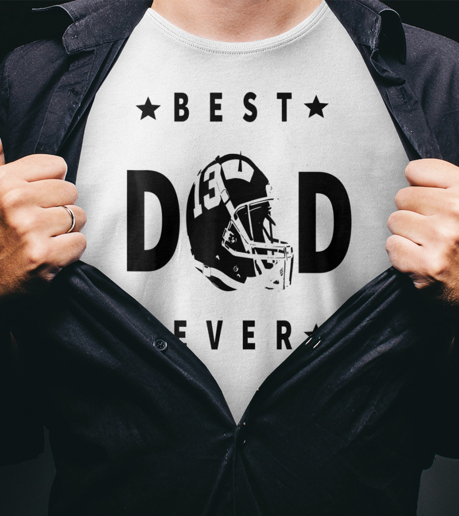 Best Dad Ever Football Helmet Dallas Cowboys Fan T-Shirt