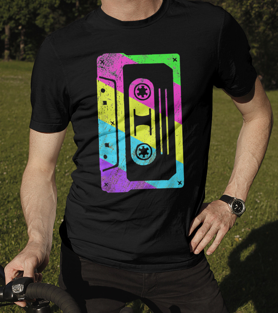 Retro Rainbow Cassette Tape Costume T-Shirt