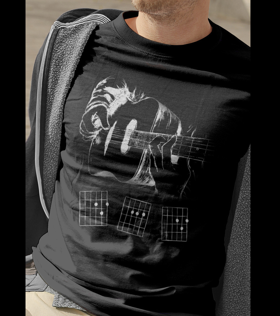 Dad Guitar Chords Diagram T-Shirt