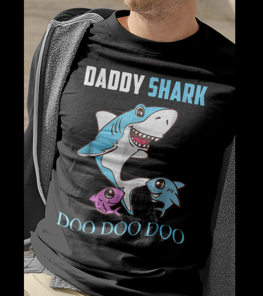 Daddy Shark Doo Doo Doo Adult Father Family Matching T-Shirt
