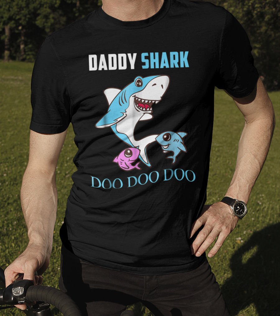 Daddy Shark Doo Doo Doo Adult Father Family Matching T-Shirt